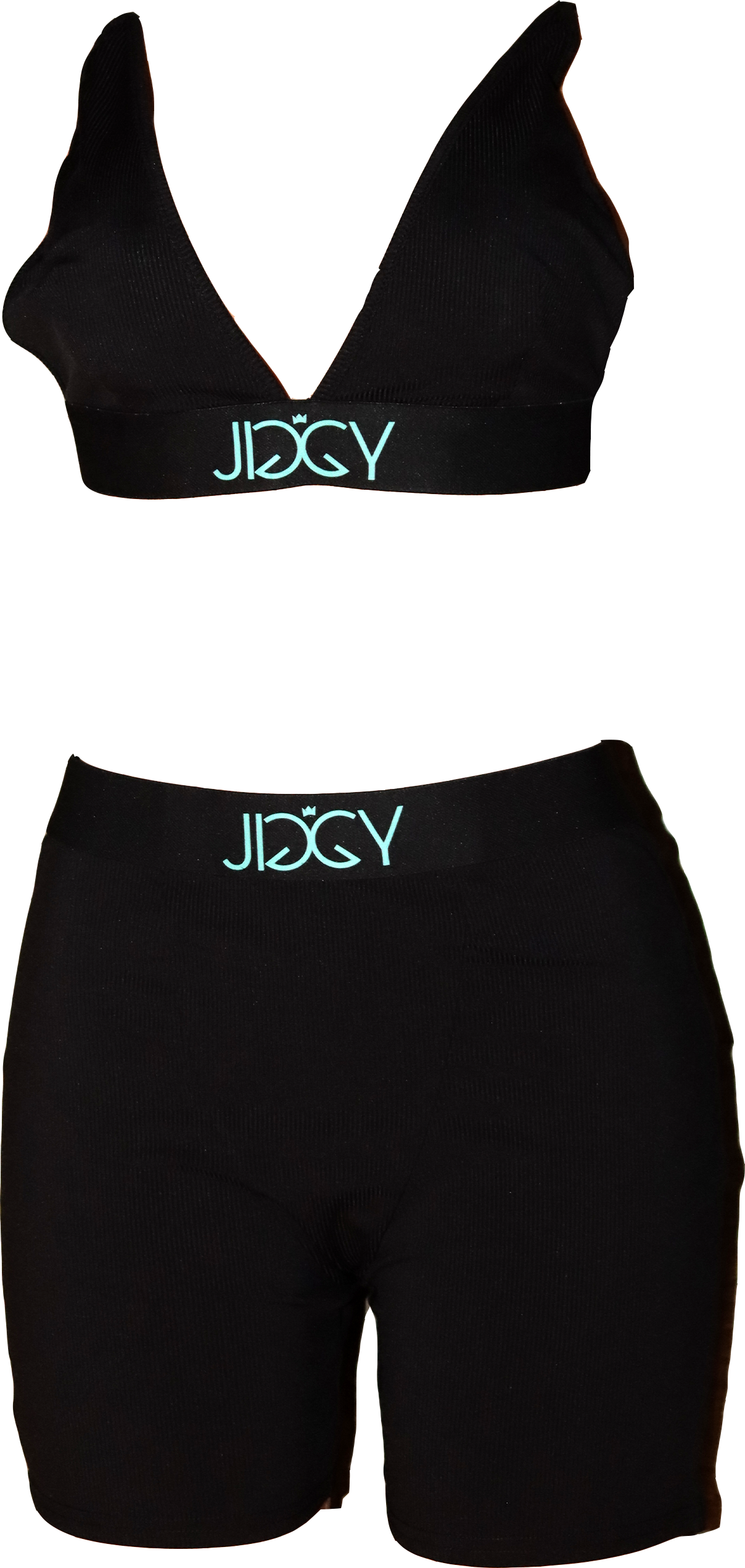 Jiggy Black Yoga Short Set